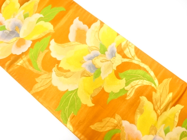 JAPANESE FUKURO OBI / WOVEN CHINESE FLOWER